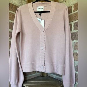 Industry Republic Clothing Cardigan, Rose Beige, Size L/G, NWT